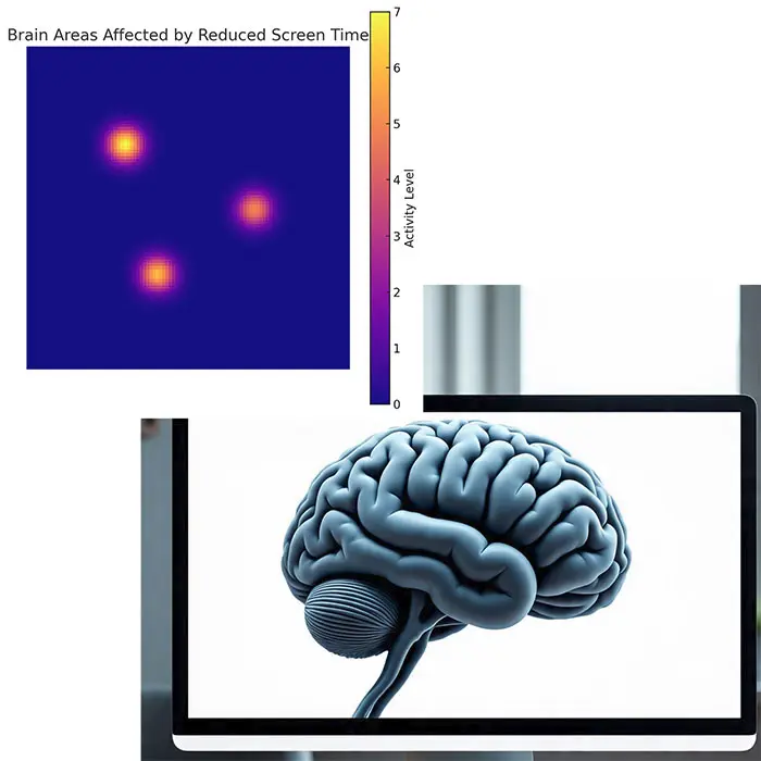 Brain scan showing benefits of digital minimalism, keyword: neuroscience of tech