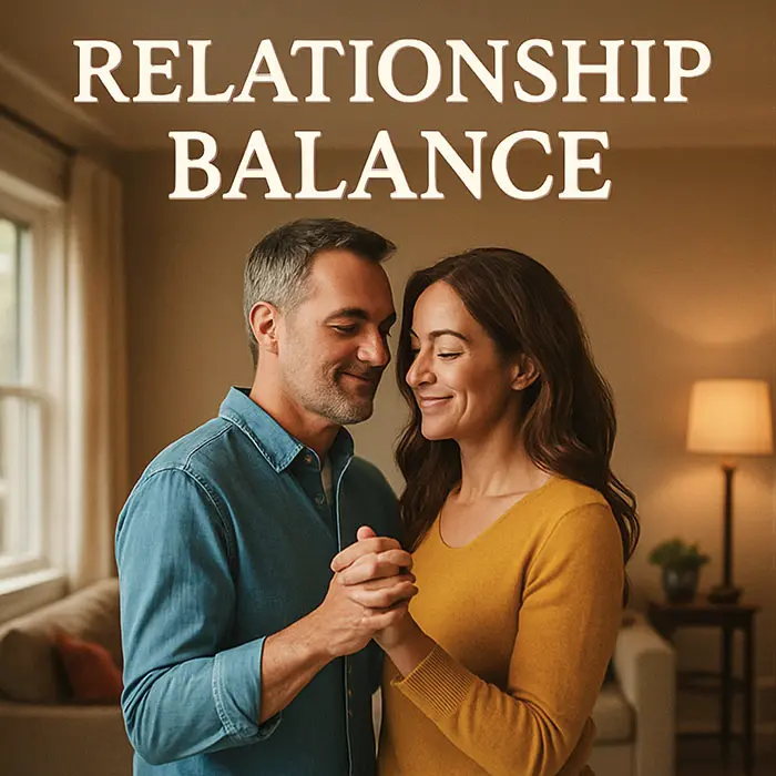Couple dancing in harmony, keyword: relationship balance