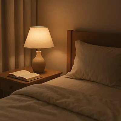 Cozy bedroom setup for restful sleep, keyword: sleep hygiene