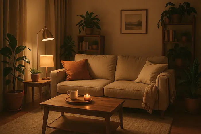 Cozy living space for HSPs, keyword: HSP sanctuary