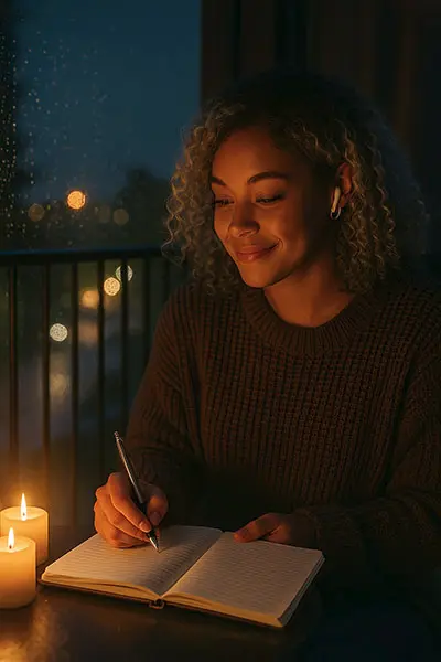 How we can daily gently exploring emotional numbness through reflective journaling instead of forced verbal processing and feeling empty