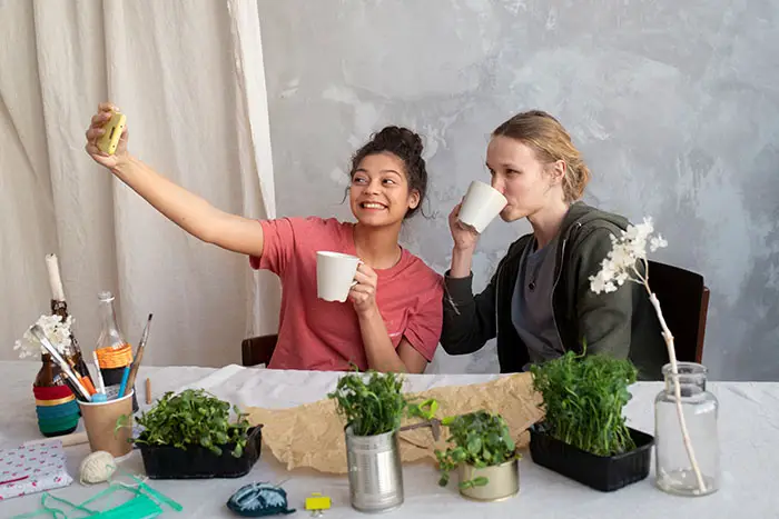 Diverse self-care practices for physical and mental well-being with frinds or family