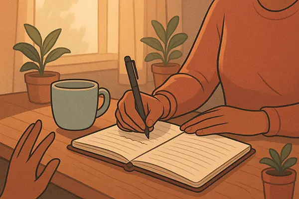 Journaling as a self-care practice to focus on personal priorities