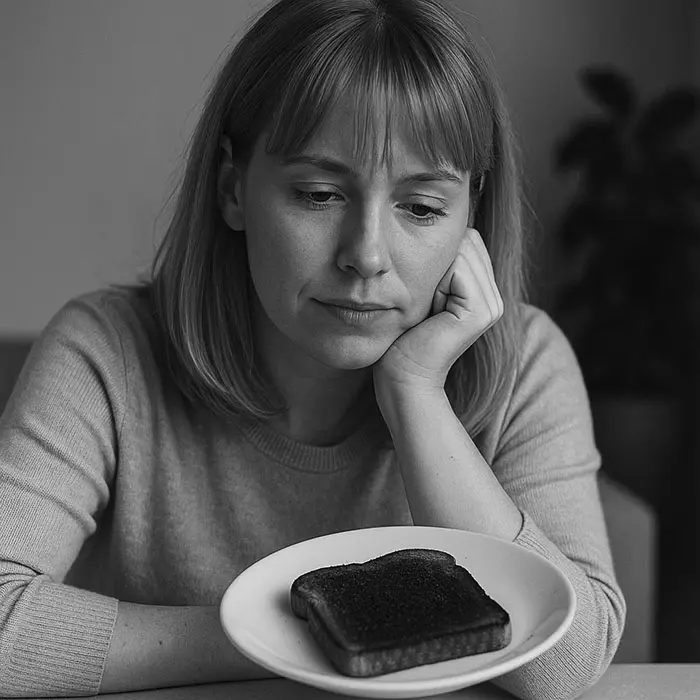 when contemplating over burnt toast, keyword: mindful living