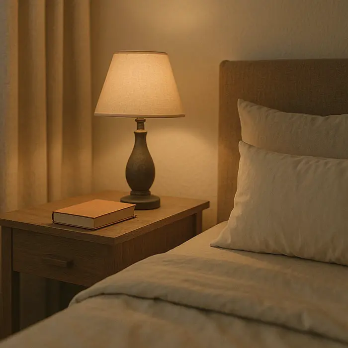 Tech-free bedroom for better sleep, keyword: tech-free zone