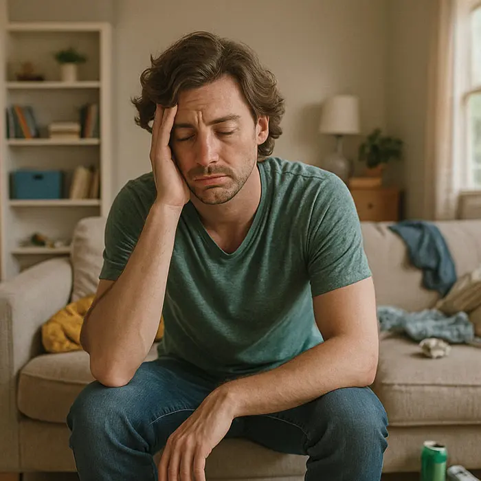 Person feeling drained in a relationship, keyword: relationship burnout