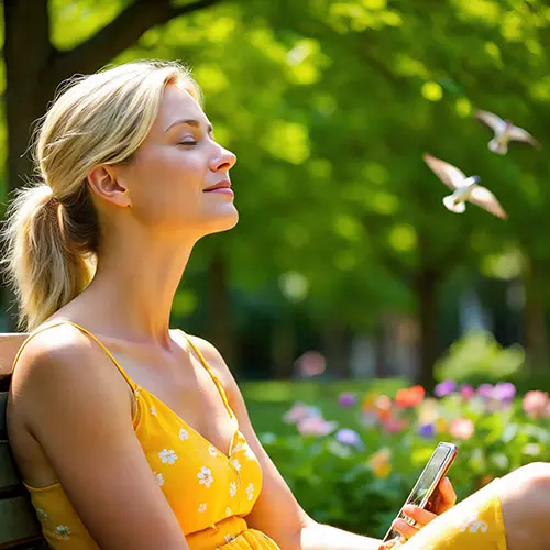 How we can embracing digital minimalism by enjoying a peaceful moment in nature