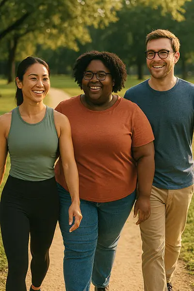 Person enjoying a phone-free walk, keyword: digital minimalism