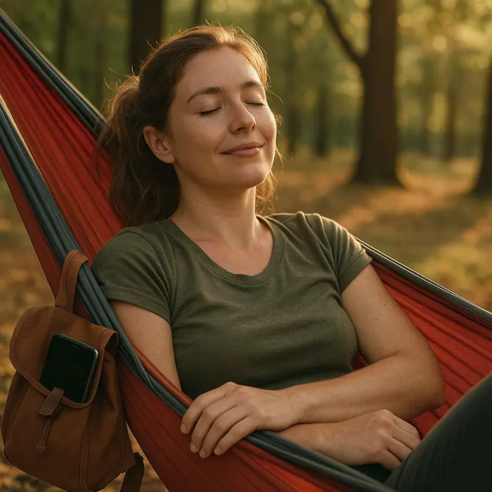 enjoying a tech-free moment, keyword: digital wellness