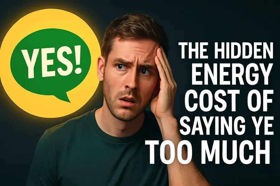 exhausted person saying yes despite needing rest