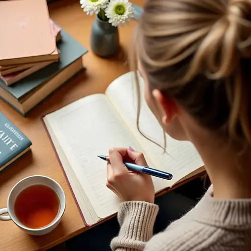 A person journaling in peace, building deeper focus and mental clarity after cutting screen time