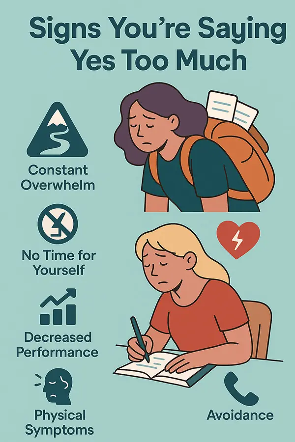 info graphic Signs Youâre Saying Yes Too Much