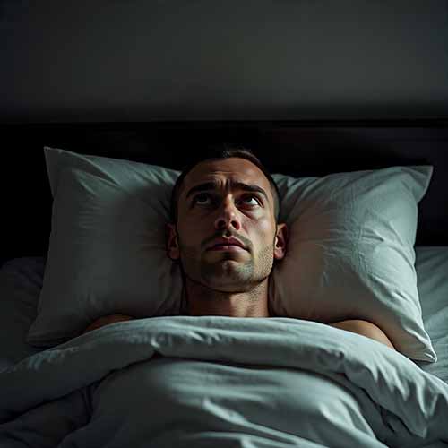 Men can overthink at night for various reasons, impacting their ability to fall and stay asleep. 