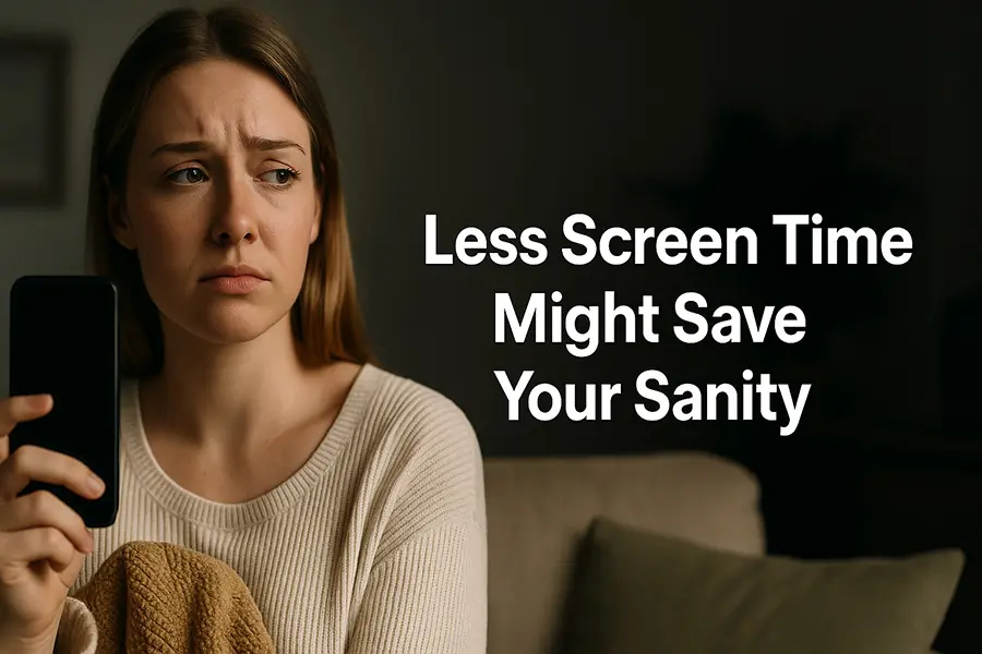 overwhelmed caught in nighttime phone scroll