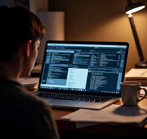 girl feeling overwhelmed by too many work on internet