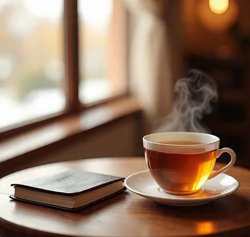 tea and journal as tools to reconnect with emotions