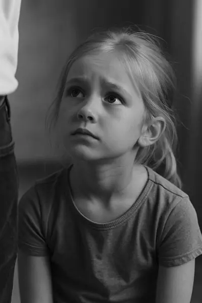 A child hesitates, feeling the weight of being called “too sensitive.”