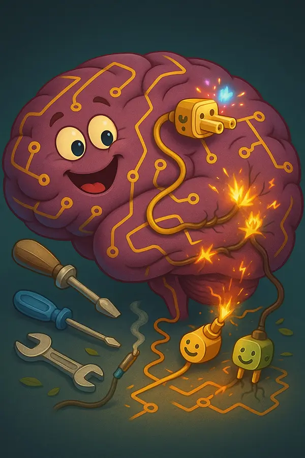 Brain on validation: fun animated view of psychological findings on dependency and rewiring for confidence.