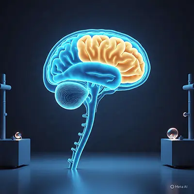 Brain scan showing emotional labor strain, keyword: neuroscience of burnout