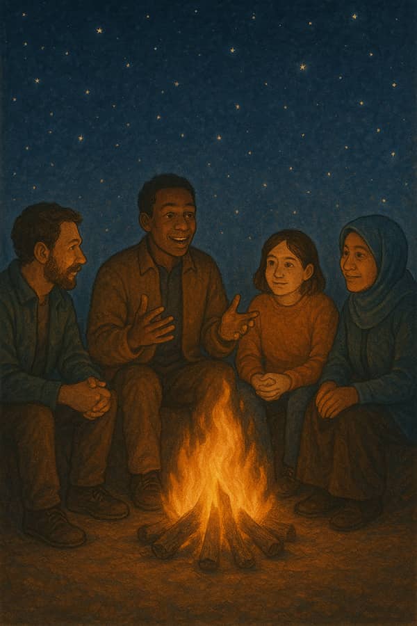 Campfire tales of grieving and growing, real-life scenarios ever shared your evolution story?