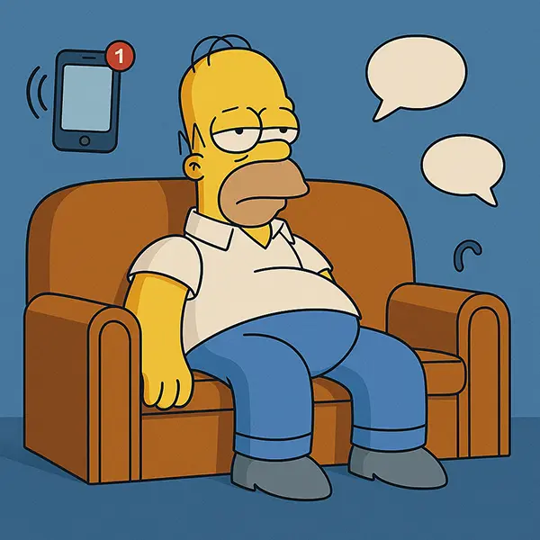 "Cartoon depiction of daily emotional fatigue symptoms like overwhelm and numbness"