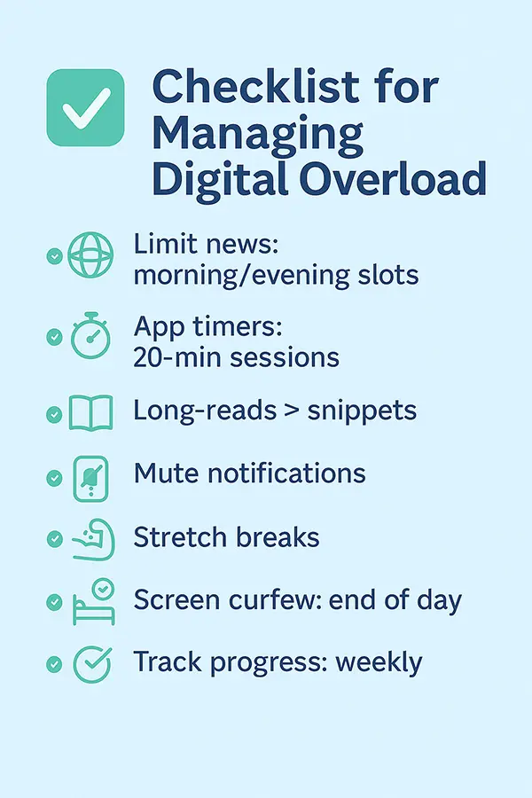 Checklist for Managing Digital Overload