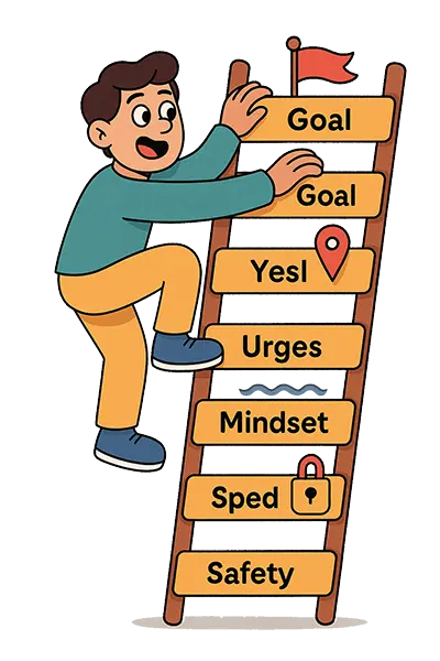 Climbing the 6-step ladder to rewire oversharing small wins lead to big changes.