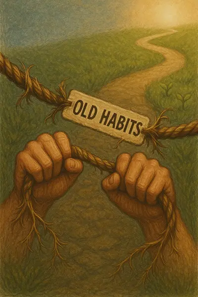 Clinging to old habits, behavioral sign of grieving past self why we hold on during change
