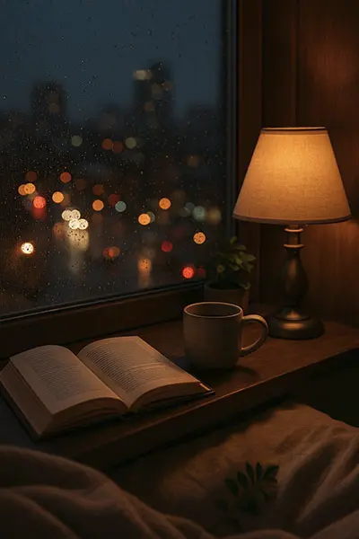 Cozy space for self-care, keyword: boundary self-care