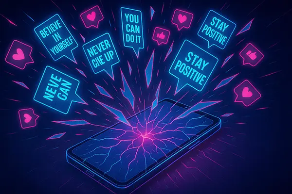 Cracked screen of growth pressure how social media shatters your peace
