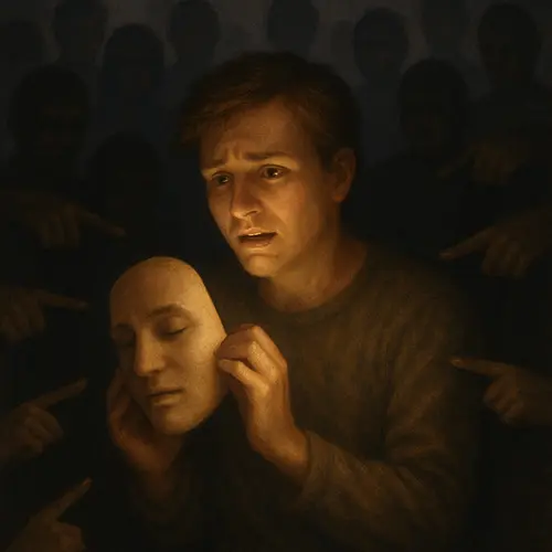 Crowd pressuring past self, societal fear of losing identity how does outside judgment hold you back in growth?
