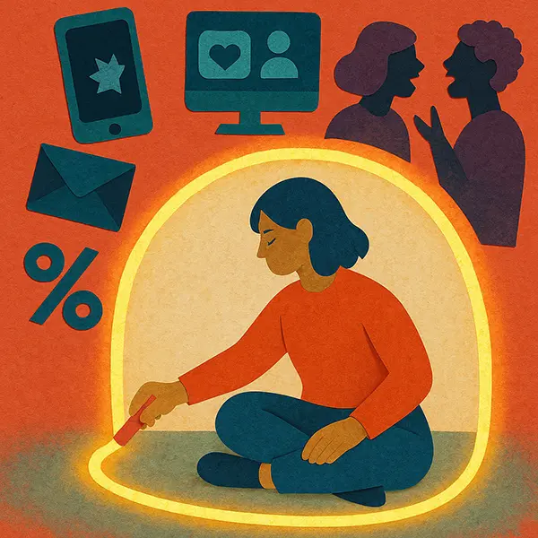 Drawing lines: Action steps to build boundaries against emotional fatigue.