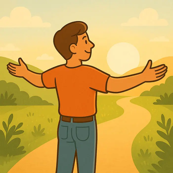 Embracing confident communication on a sunny path