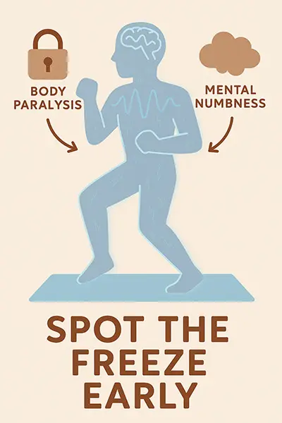 Frozen in fear? Spot the signs of trauma's freeze response before it takes hold.
