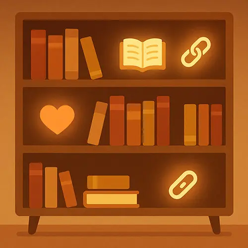 Glowing resource shelf books and links for emotional intensity understanding.
