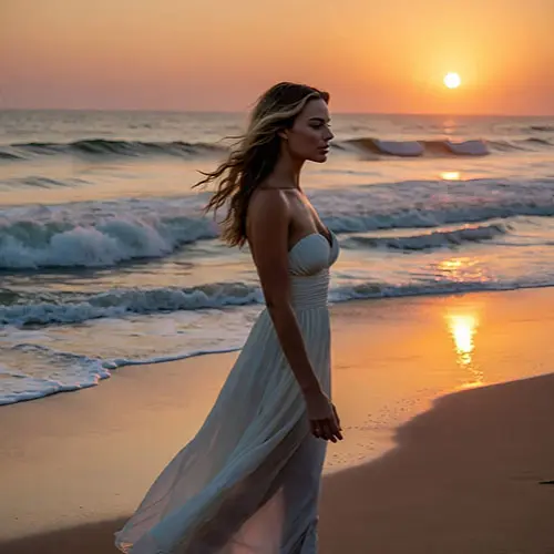 Embracing the present moment on a peaceful beach walk
