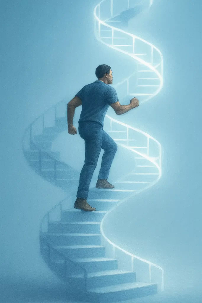 Healing's not linear it's a spiral of growth and setbacks, keyword: nonlinear healing