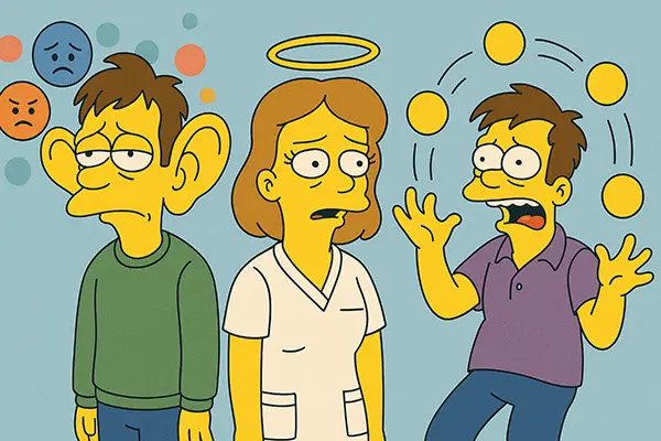  Humorous take on fatigue types - spot your emotional drain in this fun comparison for caregivers and empaths