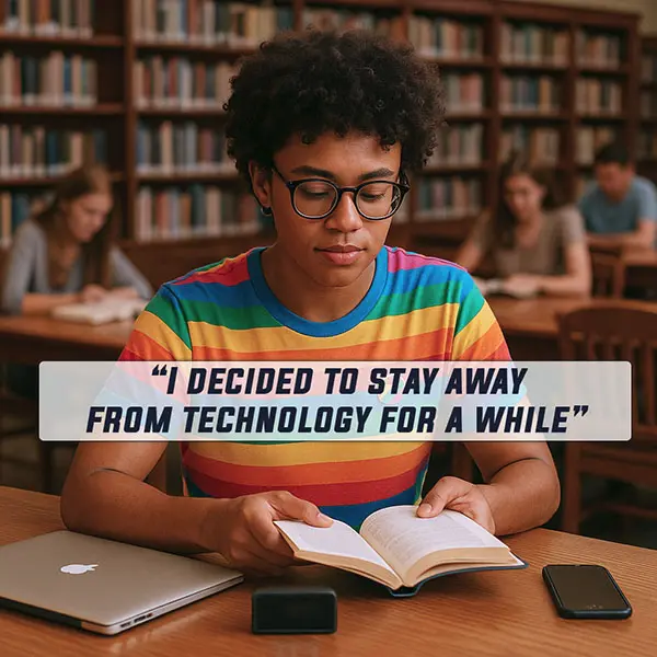 Qoute from LGBTQ person : "I decided to stay away from technology for a while...."