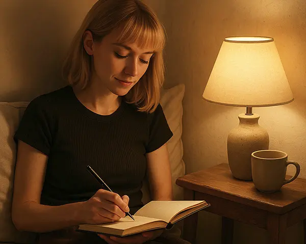 Journaling to calm FOMO and embrace presence, keyword: gratitude journaling