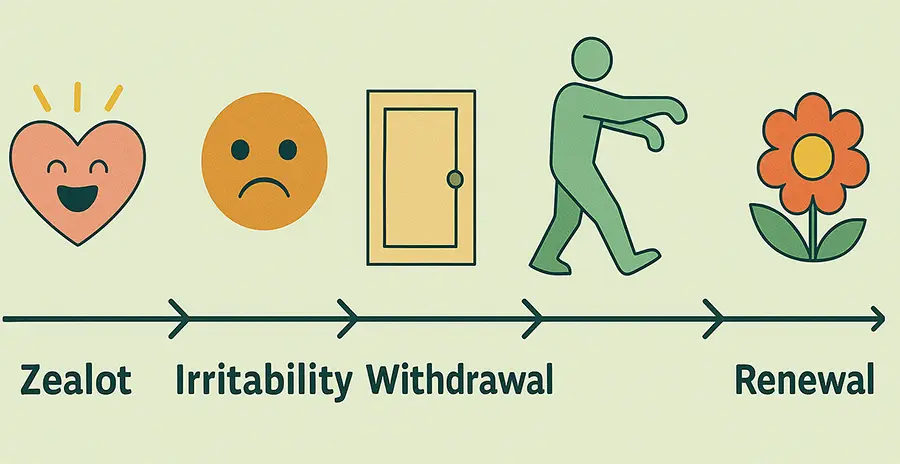 Journey through empathy stages - from zeal to renewal, spotting compassion fatigue early as a sensitive person
