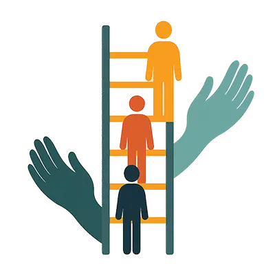Ladder of change steps to release fear of being too much.