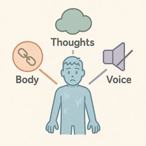 Mapping freeze symptoms: Body, mind, and voice clues in trauma responses.