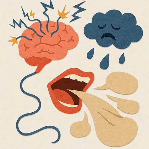  Nervous system loop of oversharing from anxiety spark to shame rain