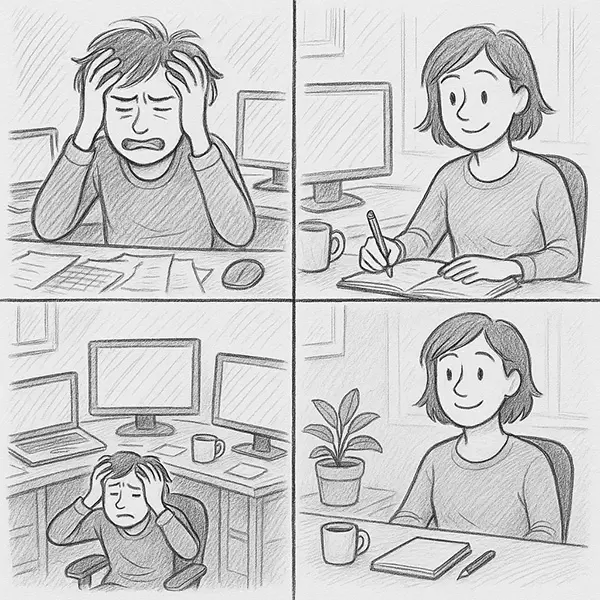  Real-life case of overcoming digital overstimulation, from chaos to clarity in daily routines.