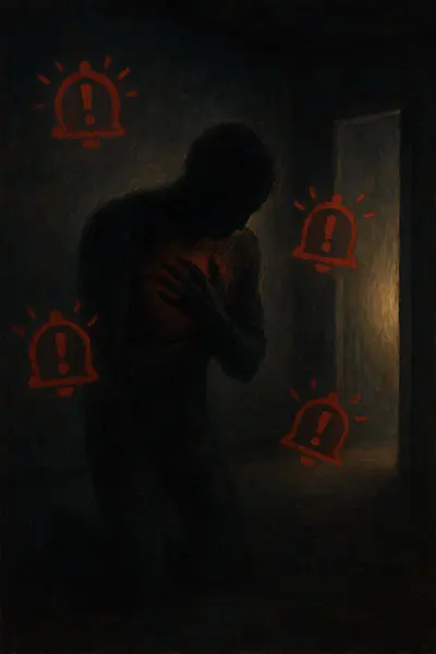 Red flags in silence anxiety shadowy panic signals when quiet hits too hard, know when to seek help.