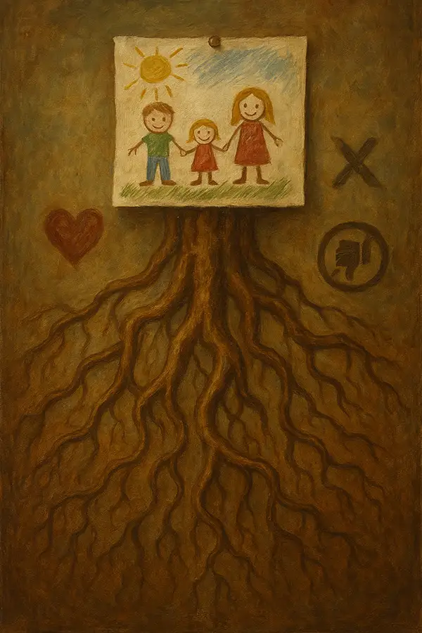 Roots of childhood messaging turning into adult burden fears, exploring causes of shame in asking for help.