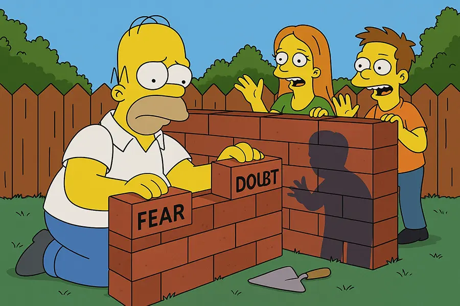 Simpsons wall-building how fear causes self-sabotage and loneliness.