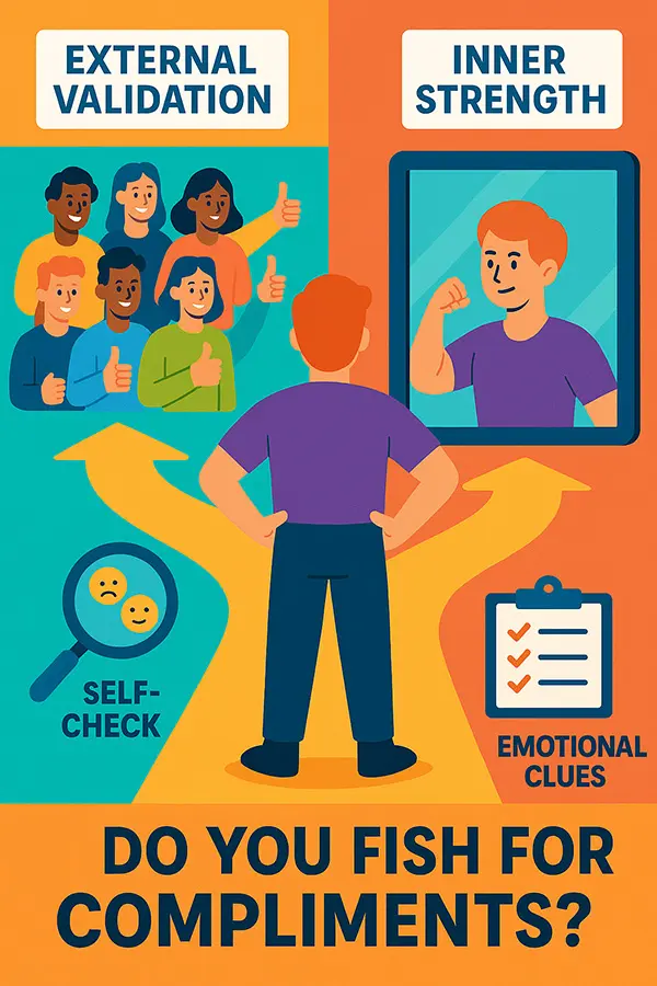 Spotting validation seeking behaviors: a visual guide to recognizing dependency on external approval for inner confidence.