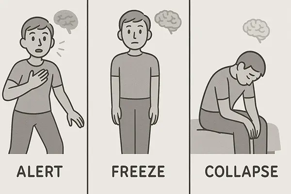 Stages of freeze: From alert to shutdown in trauma's grip